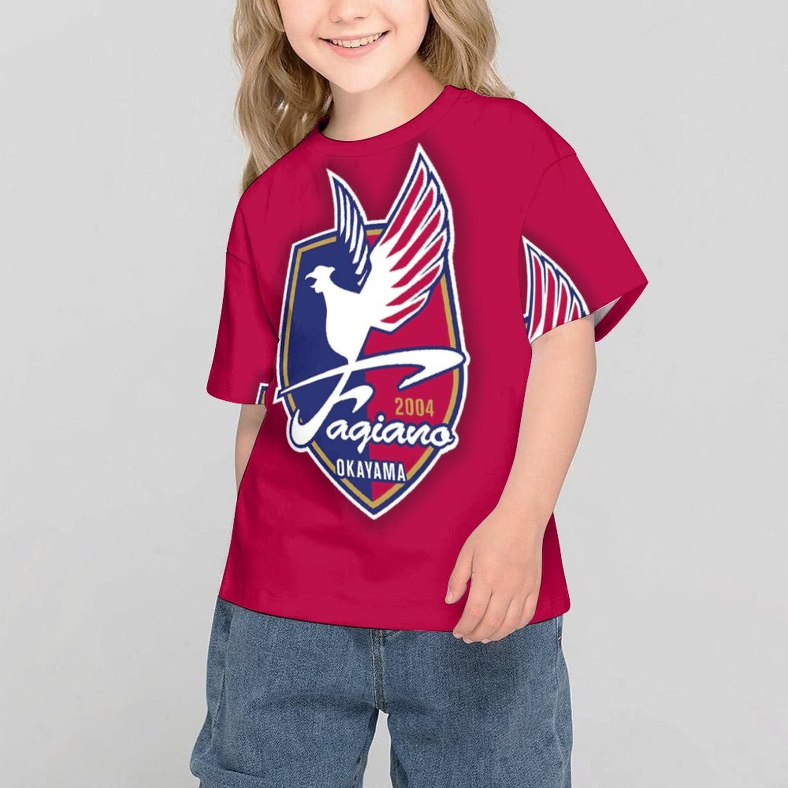 Amazon.co.jp: ファジアーノ岡山FC Tシャツ 児童 半袖 上着 日常着用
